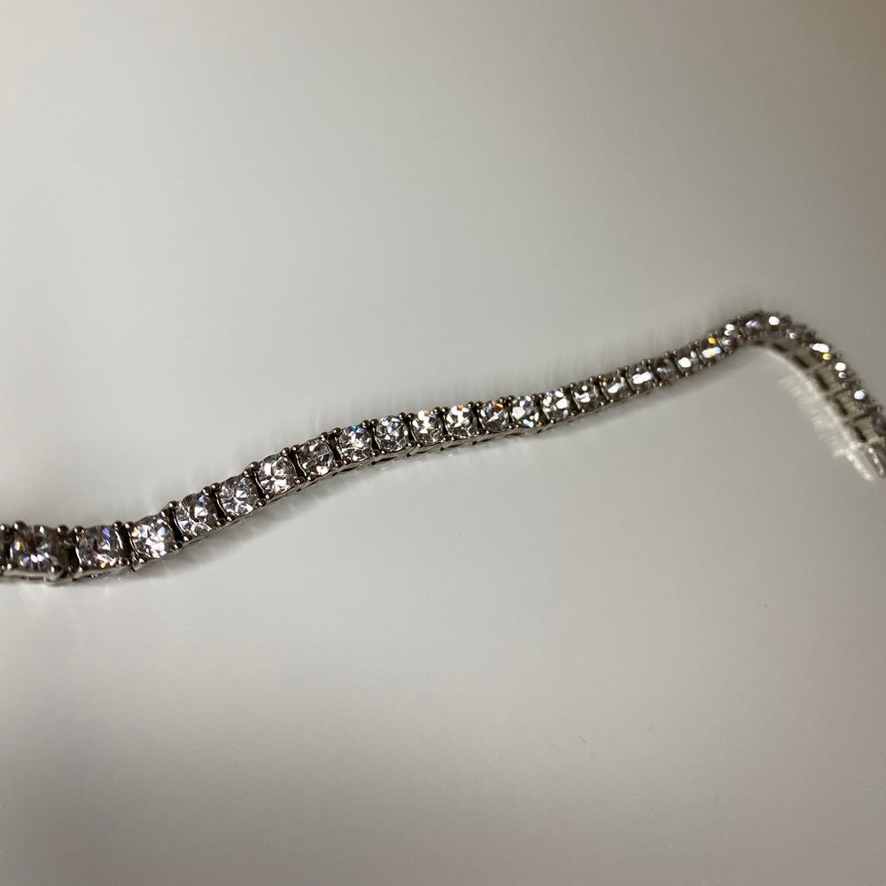 GLD Round Cut 5mm Tennis Bracelet in White Gold